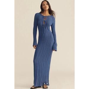 NWT Sunday in Brooklyn Cutout Long-Sleeve Midi Sweater Dress - Size XS MSRP $148